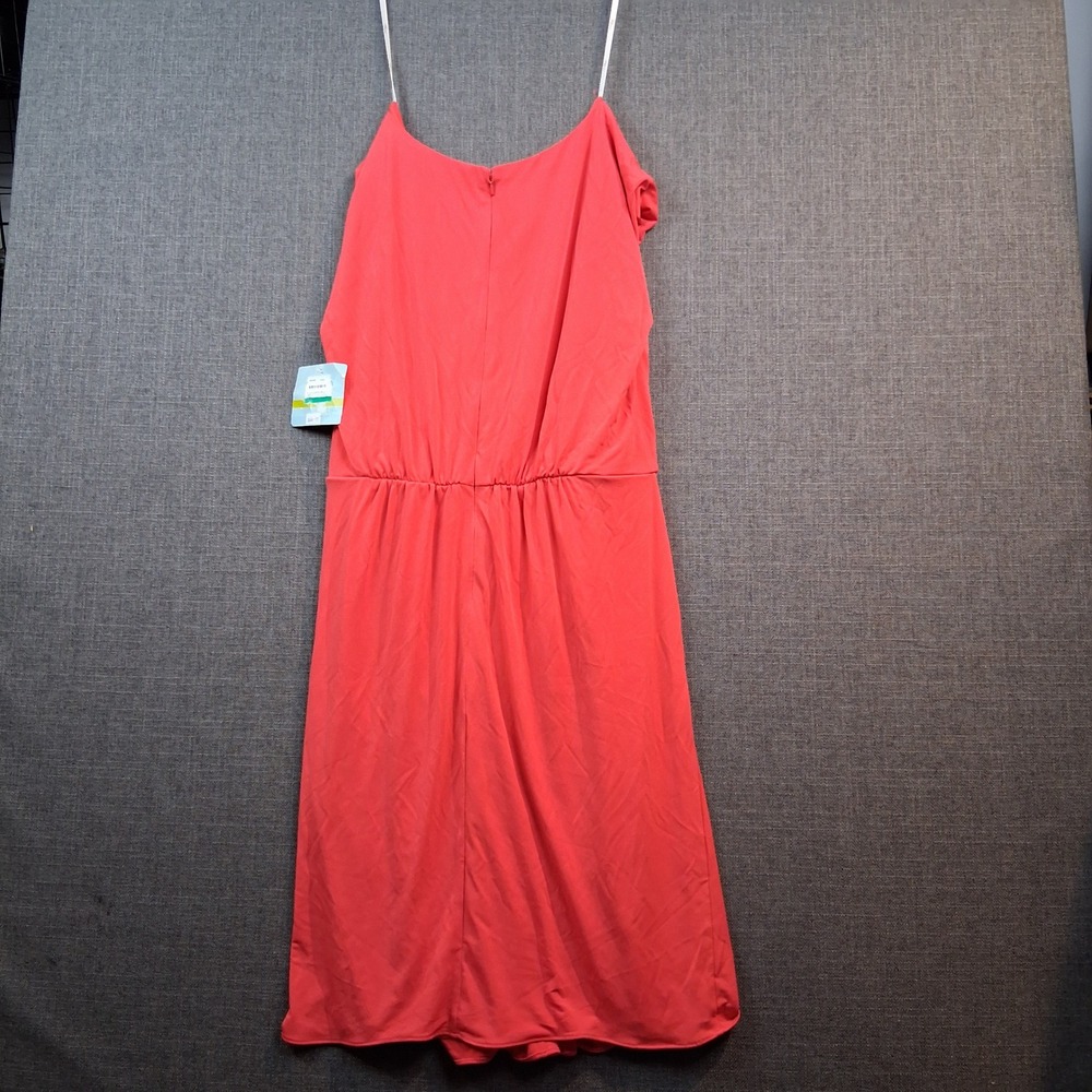 Suzi Chin for Maggy Boutique Coral Draped Tulip Cocktail Dress NWT Size 14